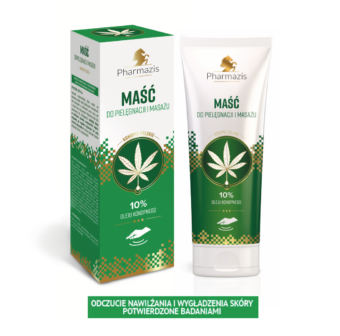 Maść do pielęgnacji i masażu (10% oleju konopnego) - PHARMAZIS - konopie polskie - 222ml