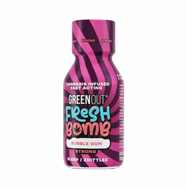 Shot konopny Green Out® Fresh Bomb Bubble Gum, 100 ml - Strong