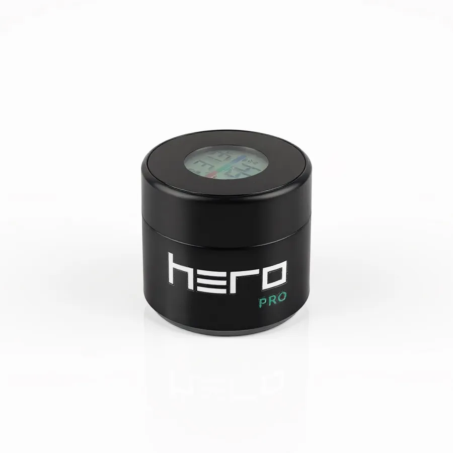 Szklany pojemnik bezzapachowy z higrometrem HERO PRO - 50 ml - obrazek 2