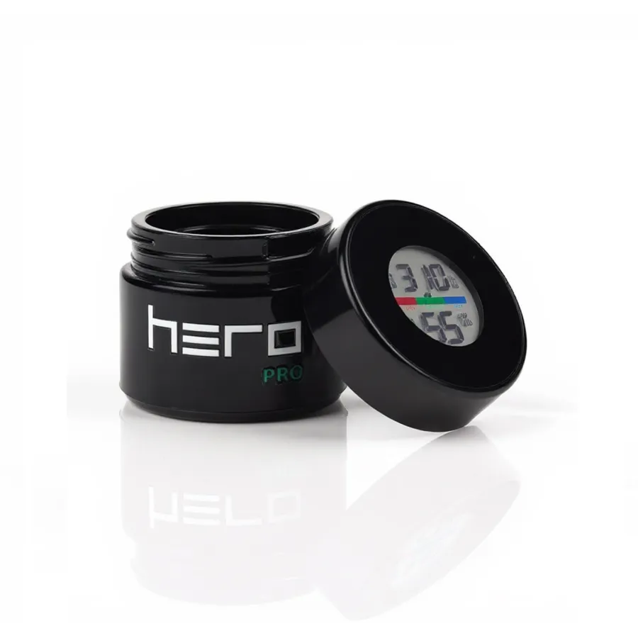 Szklany pojemnik bezzapachowy z higrometrem HERO PRO - 50 ml - obrazek 5