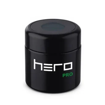Szklany pojemnik bezzapachowy z higrometrem HERO PRO - 100 ml